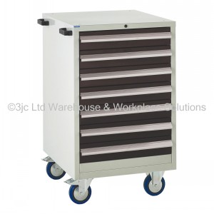 Euroslide Storage Cabinet Mobile 7 Drawers